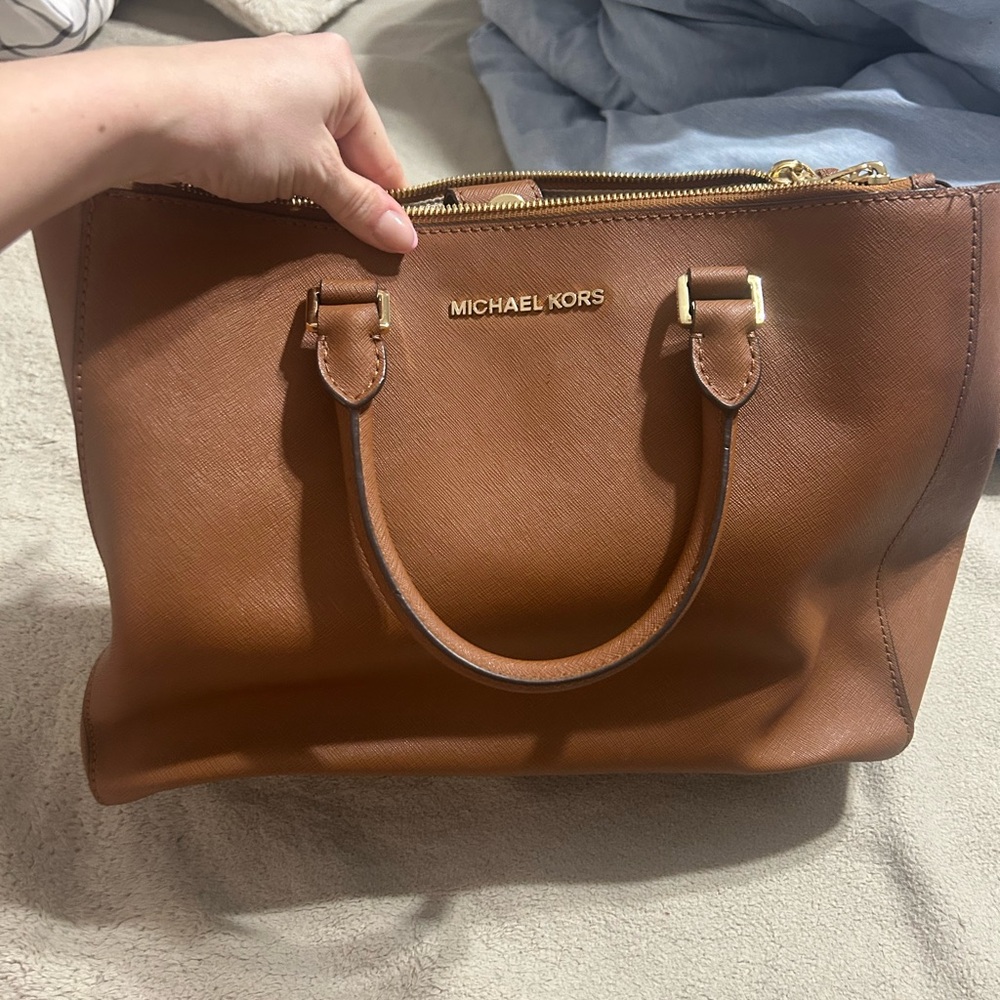 Michael Kors Tan Leather Satchel